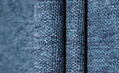 blue recycled fabric supports customization